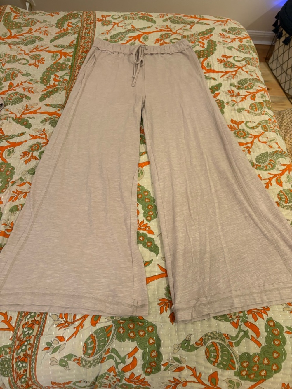 Zenana 100% cotton Taupe Two-Piece Lounge Pantsuit - Picture 6 of 15